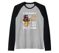 Voleibol Si Quieres un Servicio Suave, ve a Buscar Ice Cream Beach Camiseta Manga Raglan