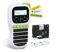 VolenGo QWERTY - Máquina etiquetadora portátil de teclado con pantalla LCD retroiluminada, impresora de etiquetas portátil sin tinta, fácil de usar, para organización del hogar y la oficina