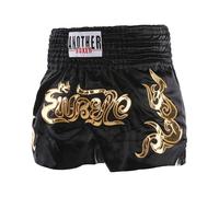 Volere è potere Pantalones cortos de boxeo, senderismo, kickboxing, muay thai, gimnasio, boxeo, para hombres y mujeres, pantalones cortos de lujo para artes marciales mixtas, Negro, XXL