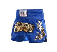 Volere è potere Pantalones cortos de boxeo, senderismo, kickboxing, muay thai, gimnasio, boxeo, para hombres y mujeres, pantalones cortos de lujo para artes marciales mixtas, Azul oscuro., L