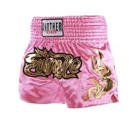 Volere è potere Pantalones cortos de boxeo, senderismo, kickboxing, muay thai, gimnasio, boxeo, para hombres y mujeres, pantalones cortos de lujo para artes marciales mixtas, rosa, XXS