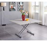 VOLERO', Mesa de Centro elevable, transformable y Extensible., Modelo ULISSE Mediano. (Blanco Antiguo)