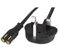 Volex UK Mains to IEC C7 Power Lead, 1 m, 2.5 A, 250 V, 3 A Fusible