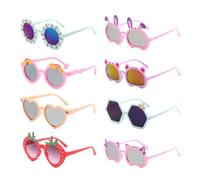 Volhuluk Gafas de Sol para Niños - Pack 8 Piezas, Protección UV para Edades 3-10 Años, Accesorios para Fotos Aniversario Cumpleaños Carnaval