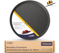volila Bandeja Redonda para Servir Comida - Caja de 1 Pieza (45 cm) - Bendeja Camarero Antideslizante con Superficie de Goma - Ideal para Bares, Restaurantes, y Fiestas