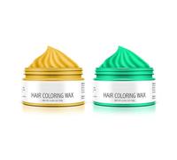 VolksRose Cera Tinte Temporal de Cabello, Tinte Dorado Brillante y Verde Pelo Temporales para el cabello hombre mujer, Lavables y No Toxicas - Cera Color pelo temporal para Fiestas Carnaval
