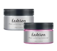 VolksRose Cera Tinte Temporal de Cabello, Tinte Silver Haze y rosa caramelo Pelo Temporales para el cabello hombre mujer, Lavables y No Toxicas - Cera Color pelo temporal para Fiestas Carnaval