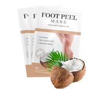 VolksRose Mascarilla Exfoliante Intensa con Leche de Coco - Pack de 3 Calcetines para Callos y Talones Agrietados - Eliminación Profunda de Piel Muerta - Tratamiento Nutritivo para Pies - Vegano