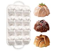 VolksRose Molde Silicona 12 Cavidades Diseño Trenzado - Molde Bizcocho Antiadherente Apto Lavavajillas - Moldes Reposteria para Cumpleaños, Fiesta, Muffins, Brownies, Gelatina, Jabón y Manualidades