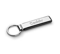 Volkswagen 000087010MYPN Llavero Caddy, con texto en inglés Keyring Metal Original VW Anhänger, color plateado