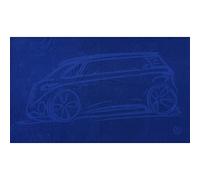 Volkswagen 1H4084500A ID.Buzz Design ID Buzz - Toalla de baño (180 x 100 cm), Color Azul