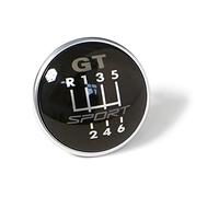 Volkswagen 1K0711144G - Pomo para palanca de cambios (6 velocidades, incluye emblema de 4 puntos), color negro