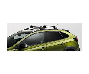 Volkswagen 2G7071151 - Baca para Coche con Ranura en T, Color Plateado, Solo para vehículos con rieles de Techo