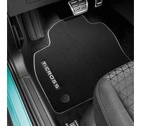 Volkswagen 2GM061270WGK Premium - Juego de 4 Alfombrillas de Terciopelo, Color Negro y Gris, con Texto T-Cross