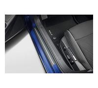 Volkswagen 5H0071310ZMD - Lámina Protectora para estribos de umbral, Color Negro y Plateado