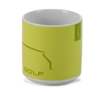 Volkswagen 5HG069601 - Taza de café (porcelana, 250 ml), color amarillo y verde