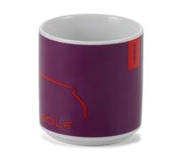 Volkswagen 5HG069601A - Taza de café (porcelana, 250 ml), color morado y rojo