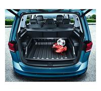 Volkswagen 5QA061162 - Bandeja para Maletero con inscripción Touran, Solo para 5 plazas, Solo para Suelo de Carga Base, Color Negro
