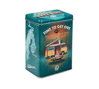 Volkswagen 7E9069649 - Tarro para galletas, diseño de Bulli, colección Heritage, recipiente hermético con tapa, color verde