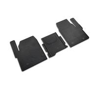 Volkswagen Alfombrillas de Goma Original, Caucho Negro, Compatible con T7 Transporter y Caravelle Desde 2025, Set de 3 Piezas, Delanteras, Sistema de Fijación por Botón a Presión