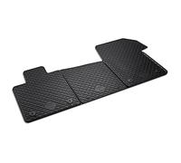 Volkswagen Alfombrillas de Goma Plus, Compatible con T7 Multivan Desde 2021, Set de 3 Piezas, Negro, Fijación por Botón a Presión, Delanteras