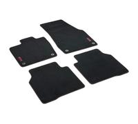 Volkswagen Alfombrillas Premium GTX, Velours TFG, Compatible con ID.7 Limousine y Tourer Desde 2024, Juego de 4 Piezas, Negro/Rojo, Sistema de Fijación por Botón