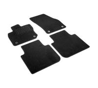 Volkswagen Alfombrillas Textiles, Calidad Plus Velours 450g/m², Compatible con VW Tayron 2025+, Juego de 4 Piezas, Negro Satinado, Delanteras y Traseras, Ajuste Original