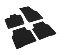 Volkswagen Alfombrillas Textiles Original, Calidad Plus Velours 450g/m², Compatible con ID.7 y ID.7 Tourer Desde 2023, Set de 4 Piezas, Negro Satinado, Fijación por Botón a Presión