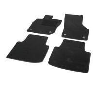 Volkswagen Alfombrillas Textiles Original, Velours 450g/m², Compatible con Passat B9 (3J), Juego de 4 Piezas, Negro Satinado, Calidad Plus, Delanteras y Traseras, Ajuste Exacto