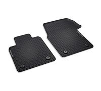 Volkswagen Alfombrillas Todo Tiempo Original, Compatible con T7 Multivan 2022+, Goma Reciclable, Titanschwarz, 2 Piezas Delanteras, Logo Bulli, Ajuste Exacto