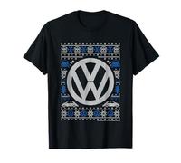Volkswagen Classic Beetle Car Christmas Knit Pattern Camiseta