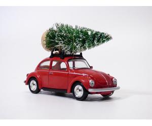 VOLKSWAGEN COCCINELLE 1303 rouge & sapin de noël 1/43 Jet Car VW Cox Christmas