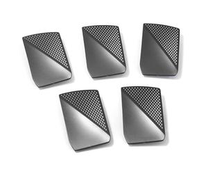 Volkswagen Felgen-Insert Designblenden Silver Dots, Kunststoff, Mate de Grafito Oscuro/Plateado, para Llantas de Aluminio Leeds de 18 Pulgadas, Golf 8, 5H0071214F