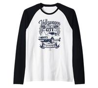 Volkswagen Golf GTI MK1 Banderas de carreras originales Camiseta Manga Raglan