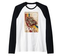 Volkswagen Golf GTI MK1 Retro Art 1976 Camiseta Manga Raglan