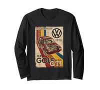 Volkswagen Golf GTI MK1 Retro Art 1976 Manga Larga
