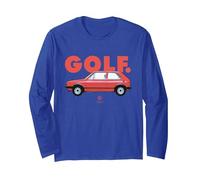 Volkswagen Golf GTI Mk1 Rojo Retro Manga Larga, Unisex para Adultos, Azul Real, L