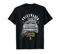 Volkswagen Golf GTI Mk1 Tribal Drive La Leyenda Camiseta, Hombre, Negro, L
