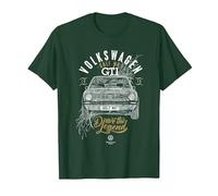 Volkswagen Golf GTI Mk1 Tribal Drive La Leyenda Camiseta, Hombre, Verde Bosque, S