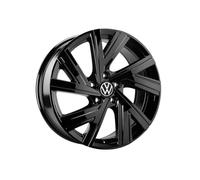 Volkswagen - Llanta de aleación ligera Bergamo, compatible con Golf VIII 2020-2024, Aluminio-Magnesio-Silicio, Negro