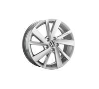 Volkswagen Llanta de aleación ligera Gavia, compatible con Golf VI-VIII, Aluminio-Magnesio-Silicio, Brillantsilber