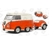 Volkswagen T1 Van Kool Combi Con Trailer 1950 Orange / Blanco 1:18 Model 1810902