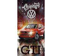 Volkswagen VW Toalla de baño Golf GTI rojo 75 cm x 150 cm 100% algodón calidad terciopelo Oldtimer Race Wörthsee Auto Car Tuning Toalla de playa Toalla de playa Toalla de baño Toalla de ducha toalla