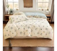 Vollbett - Set aus Baumwolle mit Quilt, Kissenbezügen und Laken, Gepolstertes Hubbett komfortables Set für warme Atmosphäre, gepolstertes Plattformbett ideal fü Kinder- oder Jugendzimmer