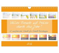 Voller Freude mit Malen durch das Jahr! 12 ausführliche Schritt-für-Schritt-Anleitungen (Wandkalender 2026 DIN A4 quer), CALVENDO Monatskalender: Zwölf Bilder in zwölf Monaten einfach selbst malen!