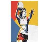 Volley-Ball Rompecabezas para adultos 1000 piezas de madera, juguete de rompecabezas de desafío cerebral para niños, inteligencia (78×53cm)