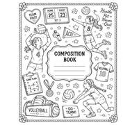 Volleyball Composition Notebook for Girls | Color Your Own Cover | Volleyball Journal | Wide Ruled Notebook