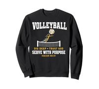 Volleyball Dig Deep Trust God Serve Purpose Isaiah 40:31 Sudadera