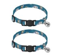 Volleyballs Grunge - Collar para perro pequeño con campana, paquete de 2 collares ajustables para gatos de 10.6 a 17.1 pulgadas