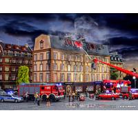 Vollmer H0 43785 -brennendes Hacienda en Llamas Con LED, Generador de Humo ,